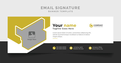 Email signature corporate modern template design. Mailers personal business minimalist web social media banner.