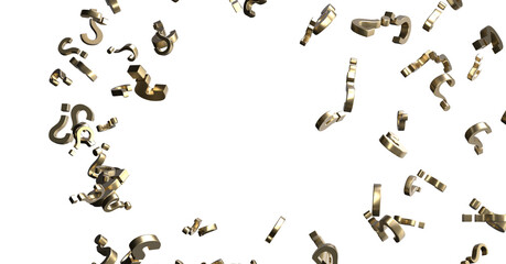 question mark symbols for FAQ, information, problem, and solution