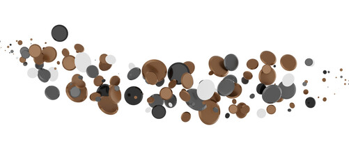  Colorful confetti on white background