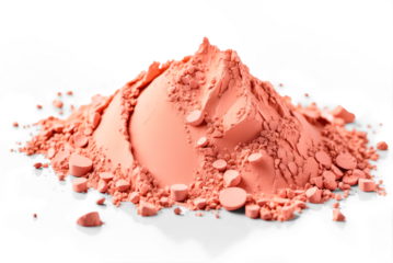 make up powder isolated on transparent background, png file