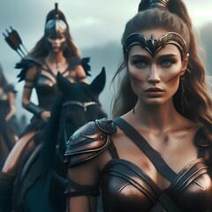 Naklejka premium cinematic image of the queen of the amazons
