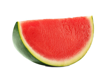 Fresh sliced watermelon on white background