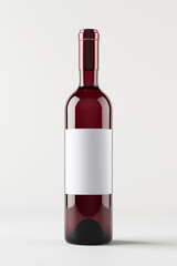 Obraz premium Bottle of wine on a light background