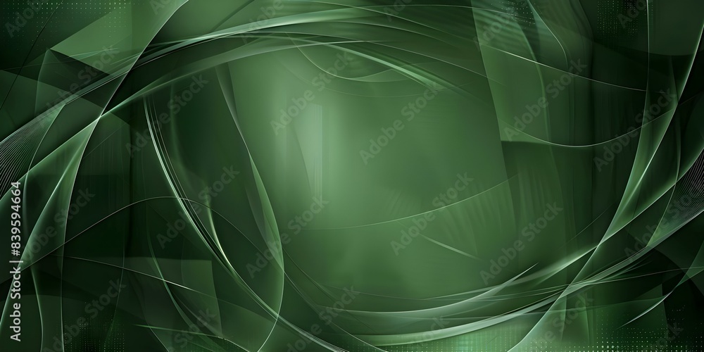 Aufkleber dark green abstract background with futuristic geometric design elements. concept abstract backgroun