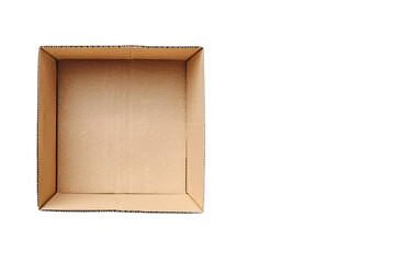 Fototapeta premium Close-up cardboard box on black background