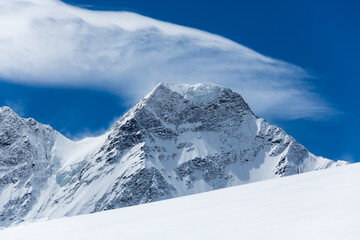 Panoramic view of the Caucasus mountains