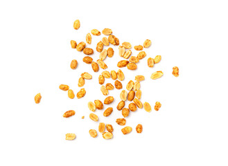 Spicy peanuts isolated, heeng jeera pea nuts mixture, Indian namkeen, roasted salty nut snack