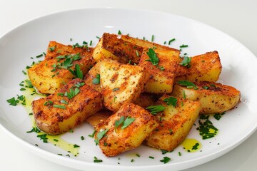 Cajun Spiced Potato Planks with Fresh Herb Infusion