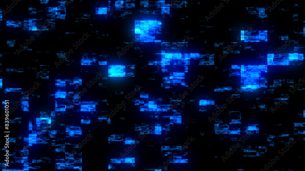 Poster Abstract glitch background. Digital damage backdrop with noise effect. Error texture. Computer virus. Corrupted code. 3d rendering.
