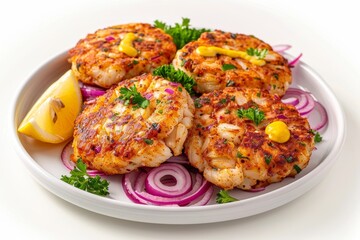 Divine Cajun Crab Cakes with Vibrant Garnish