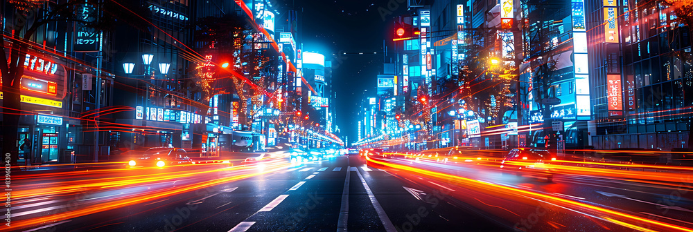Poster abstract depiction of business technology motion blur highlighting dynamic fastpaced nature of digit