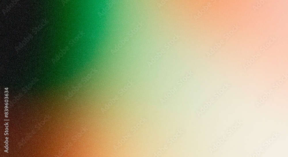Poster gradient background with glowing colors in orange and green, creating a vibrant and energetic visual