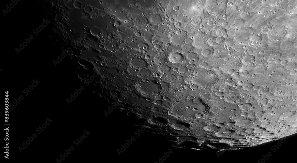 Canvas Prints surface of the moon. photo of the moon through a telescope.