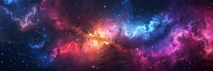 Universe abstract background, colorful space galaxy clouds nebula, stary cosmos, universe wallpaper