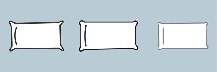 Pillow icon. Single flat icon on different color background. Vector illustration. Pillow sign and symbol. Vector illustration. Eps file 117.