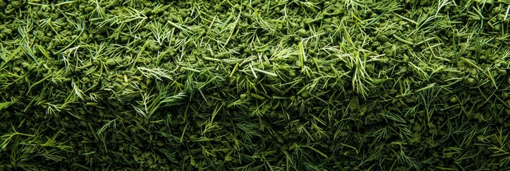 Dry dill pile texture background. Dried fennel pattern, crushed seasoning, dill weed powder