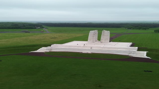 drone video Canadian National Vimy Memorial France Europe	