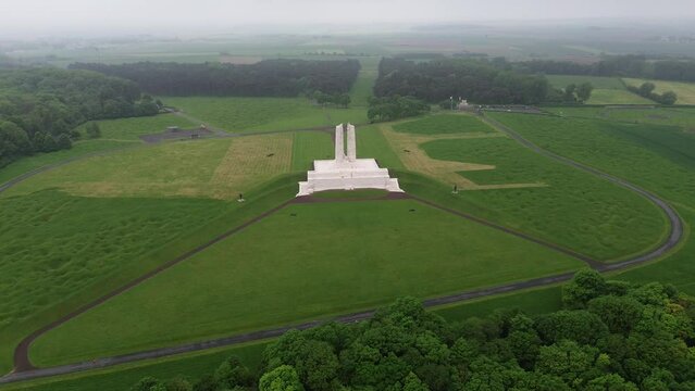 drone video Canadian National Vimy Memorial France Europe