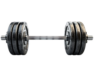 Close-up dumbbells black background