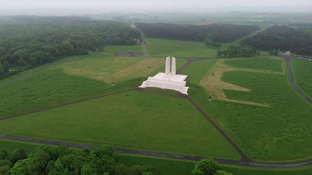 drone video Canadian National Vimy Memorial France Europe