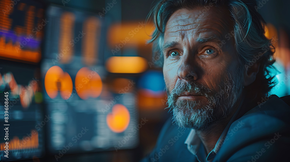 Poster office scene professionals engaged financial analysis captured using highspeed photography inbody im
