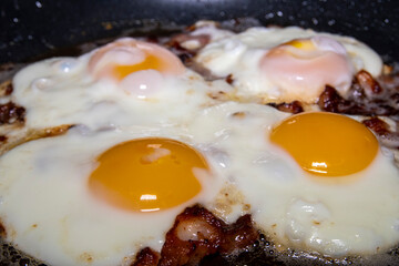 jajka sadzone z boczkiem, fried eggs with bacon © Studio RMW