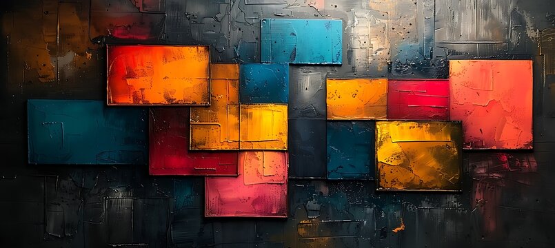 Bold Essence Step into realm of minimalist abstraction single vibrant color take center stage dominating canvas bold presence Against backdrop of muted tone solitary hue exudes strength confidence