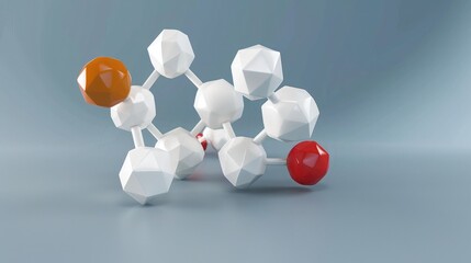 Asparagine, L-asparagine, Asn molecule. Asparagine (L-asparagine, Asn, N) amino acid molecule. Molecular model. 3D rendering