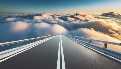 Chasing Horizons: Three-Dimensional Car Illustration on a Cloud-Lined Highway