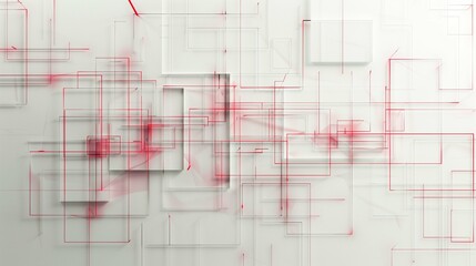 Minimalist Background with Abundant White Space and Modern Simple Red Lines for Clean and Sophisticated Design Concepts
