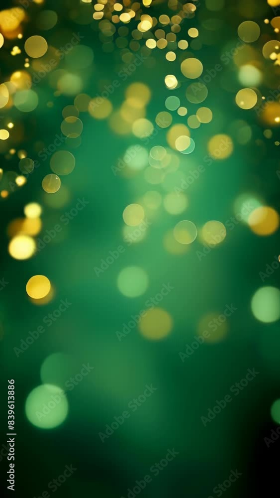 Aufkleber a green background with many small circles. the circles are of different sizes and are scattered thr