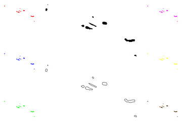 Azores (Portuguese Republic, Portugal) map vector illustration, scribble sketch Autonomous Region of the Azores (Flores, Corvo, Graciosa, Terceira, Sao Jorge, Pico, Faial, Sao Miguel, Santa Maria) map