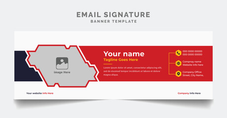 corporate email signature modern template design. mailers personal electronic mail banner
