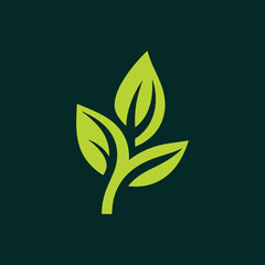 leaf logo vector illustration design