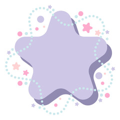 Shape star-label style princess. Vector illustration.	