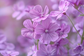 Obraz premium Blooming purple flowers in a field