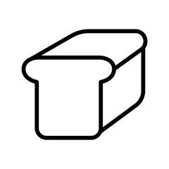 Bread line icon. Bakery icon. Bread and cake icon isolated on white background. Transparent background, minimalist symbol. Vector images