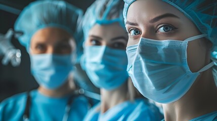 Dedicated Medical Professionals Providing Focused Care in Tense Surgical Environment