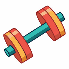 Fitness Dumbbell Vector Illustration Icon