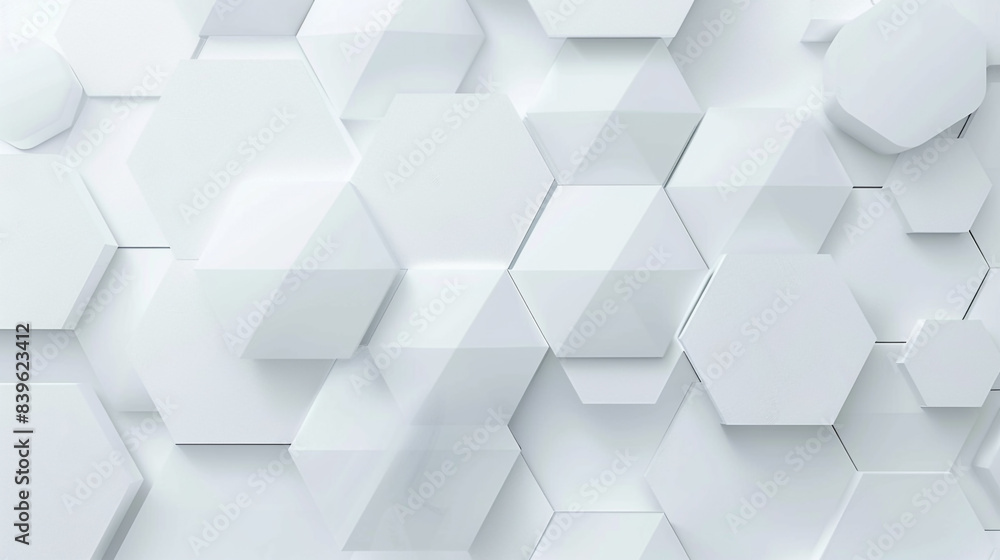 Poster white hexagon background. hexagon concept design abstract technology background. white hexagon brigh