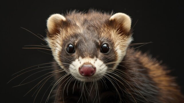 ferret on a white background