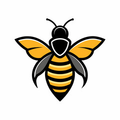  a minimalist Animal logo vector art illustration with an Honey Bee logo icon