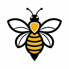 Fototapeta premium a minimalist Animal logo vector art illustration with an Honey Bee logo icon