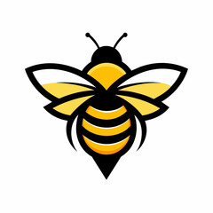  a minimalist Animal logo vector art illustration with an Honey Bee logo icon