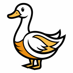 duck different style vector illustration line art