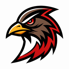 Vector art serious bird logo illustration