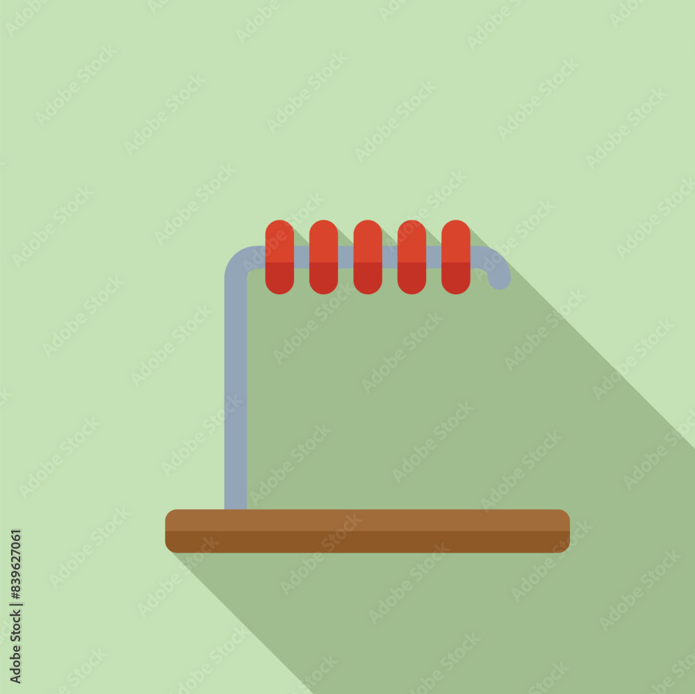 Poster simple abacus is waiting to help someone learn basic math