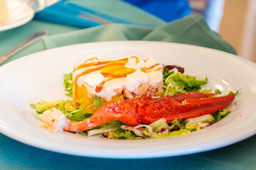 Spider crab claw salad