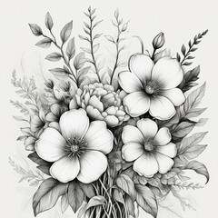 white flower. Generative Ai