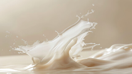 Dynamic Splash of Face Cream in Mid-Air